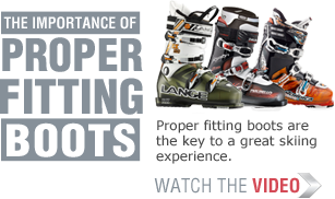 The Importance of Proper Fitting boots - Proper fitting boots are the key to a great skiing experience. Watch the Video>